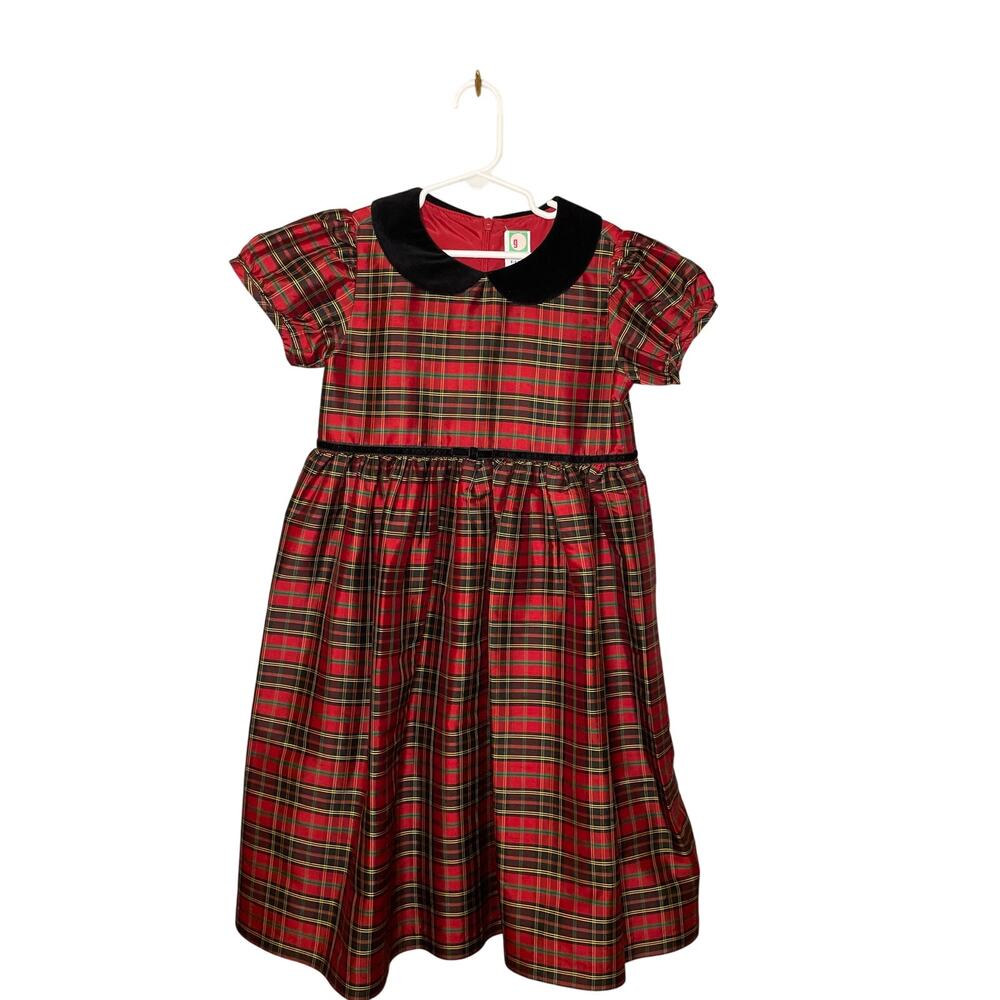 Vintage Gymboree Girl's Plaid Holiday Dress Size XL